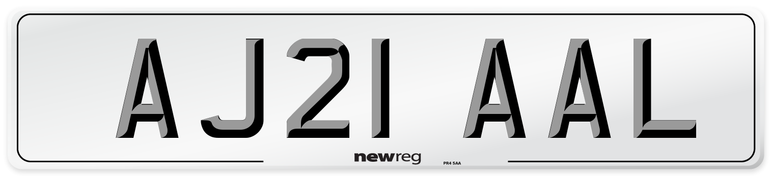 AJ21 AAL Number Plate from New Reg